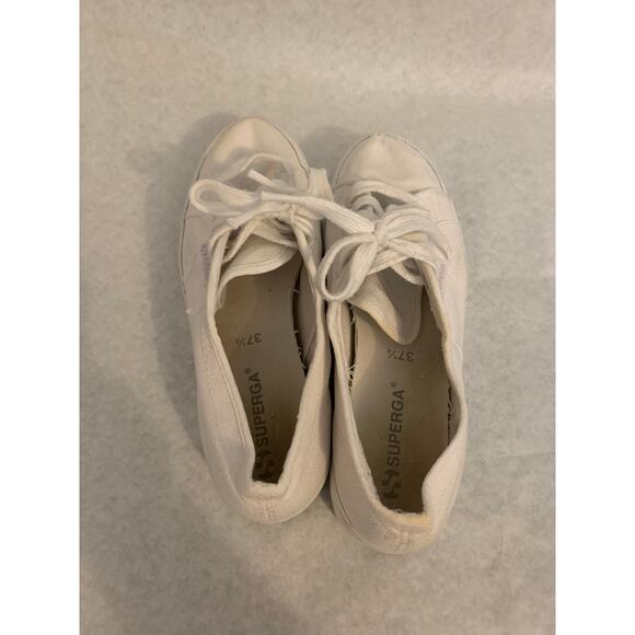 SuperGA Super Platform Canvas Sneakers White Women's Size 7 - Picture 3 of 10